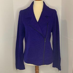Tahari Wool Blend Moto Style Jacket, Women Size M